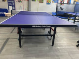 16mm Blue Top Table Tennis table with 75mm wheels 6 balls and a great net