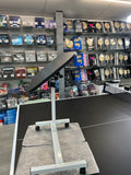 Umpires table adjustable height and versatile