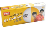 DHS 40+ Bicolour Orange/White half and half training ball 10pack