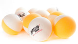 DHS 40+ Bicolour Orange/White half and half training ball 10pack