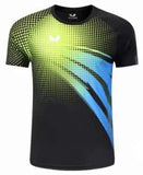 Butterfly T shirt blue and yellow dots