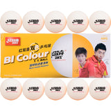 DHS 40+ Bicolour Orange/White half and half training ball 10pack
