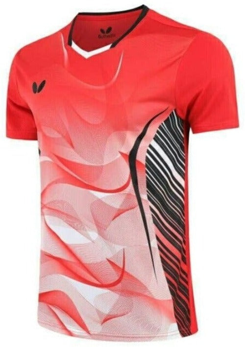 Butterfly Red and White T shirt – Rodney's Table Tennis