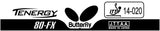 Butterfly Tenergy 80 FX rubber