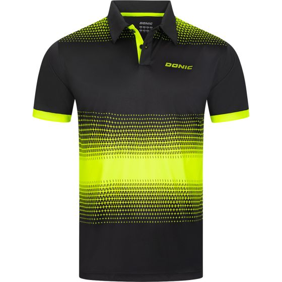 Donic Push Polo Shirt Black/Yellow – Rodney's Table Tennis
