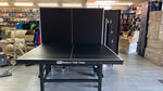 25mm Black Top Table Tennis table fold up with big wheels 4 great bats, $65 Net and 6x 3star balls