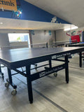 25mm Table Tennis table Blue Top Black Legs, fold up playback, big wheels 6 balls and a great net