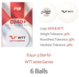 DHS DJ40+ (ABS) Match Ball 6 Pack