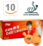 DHS D40+ 3star plastic table tennis balls 10 pack White or Orange